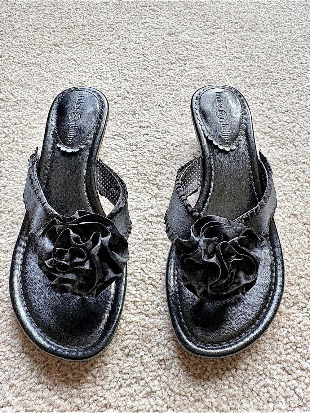 Lindsay Phillips Switchflops Wedge Sandals in Black Size 7